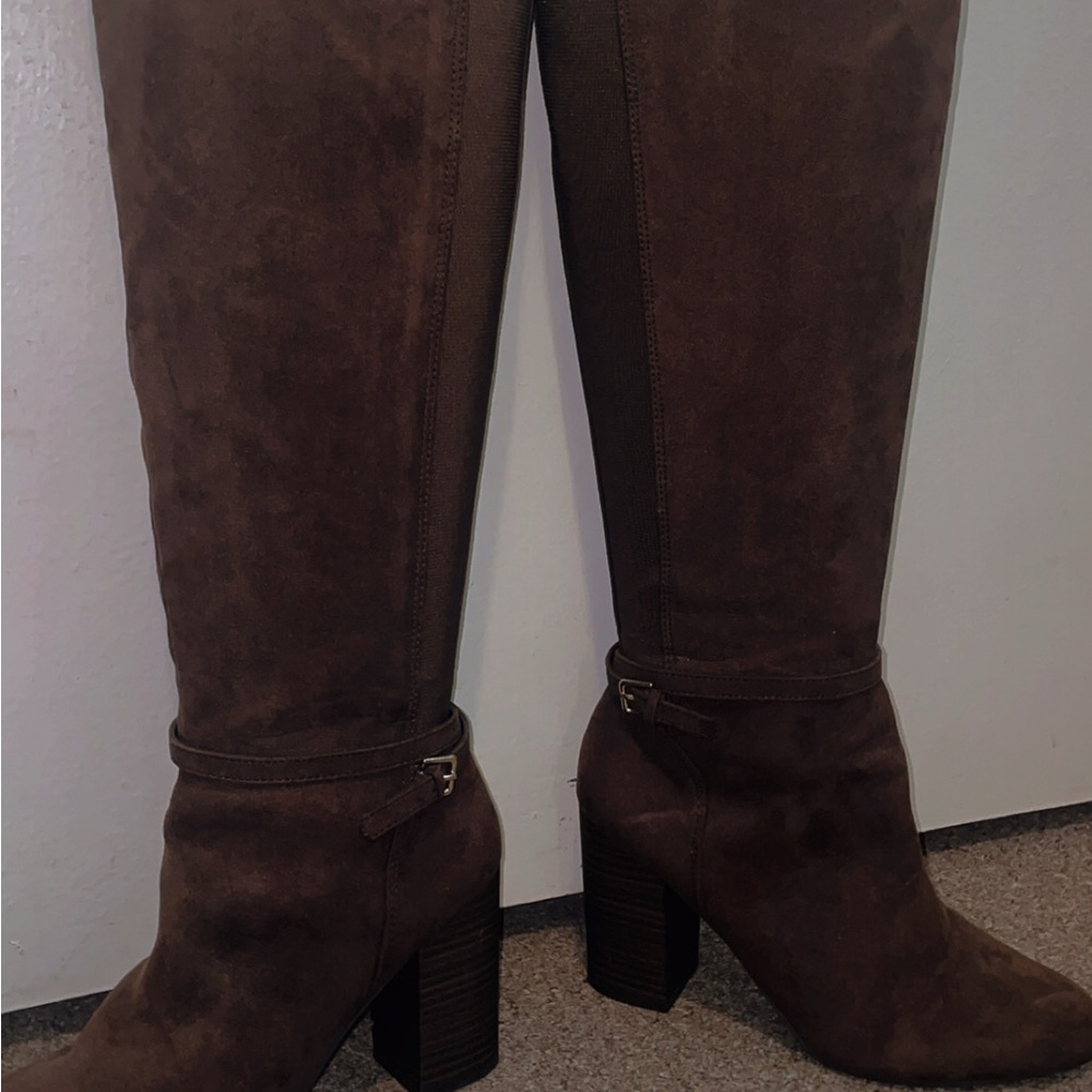 LC Lauren Conrad Dark Brown Heeled Boots - Picture 4 of 7